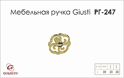 Меблева ручка Giusti РГ 247 WPO642.038.00GP золото глянсове