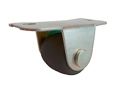 Ролик для меблів пластиковий, неповоротний, чорний