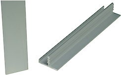 Врезной профиль-обрамление асимметричный для плиты 18 мм L=5600мм серебро​​​​​​​