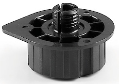 Ніжка кухонна розбірна Scilm, кріпильна частина, чорна