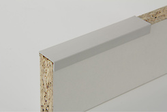 Планка торцева асиметрична алюмінієва для плити 18 мм L=5500мм срібло (натуральний) (С181)