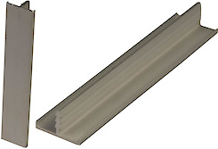 Врізний профіль-обрамлення симетричний TS для плити 18 мм L=5500мм срібло