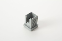 Заглушка пластикова квадратна Techmed для труби 30х30х2 сіра