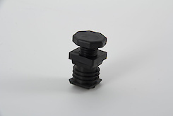 Регулятор висоти-п'ята Techmed для квадратної труби чорна 25х25х2 (JL-25)