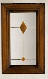 Дерев'яний фасад із вітражем Fieramosca 357x897 Caravaggio 2000