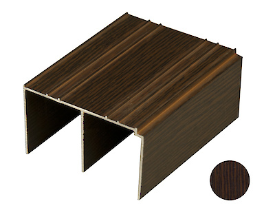 Л Рельс верхний двойной 5,5м венге (рельс для раздвижной системы)