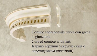Карниз верхній Fieramosca закруглений 105x26 Bernini 2006