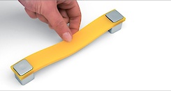 Мебельная ручка Poliplast полипласт РП-15/128 резиновая желтая