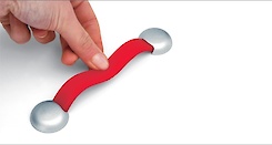 Мебельная ручка Poliplast полипласт РП-16/128 резиновая красная