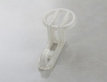 Меблевий гачок Poliplast одинарний - прозорий білий