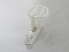 Меблевий гачок Poliplast одинарний - прозорий білий