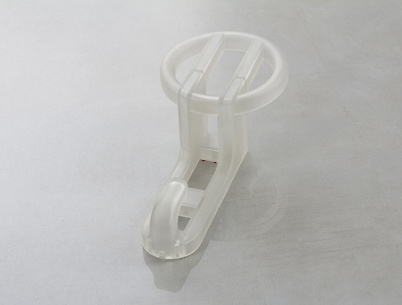 Меблевий гачок Poliplast одинарний - прозорий білий