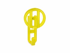 Гачок Poliplast КП-ПЖ одинарний - прозорий жовтий