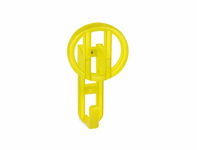 Мебельный крючок Poliplast КП-ПЖ одинарный - прозрачный жёлтый