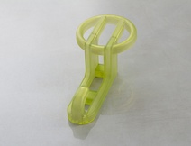 Меблевий гачок Poliplast КП-ПЗ одинарний - прозорий зелений