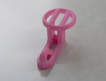 Меблевий гачок Poliplast КП-ПР одинарний - прозорий рожевий