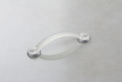 Мебельная ручка Poliplast РП-18/128 прозрачная белая