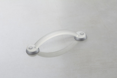 Меблева ручка Poliplast РП-18/128 прозорий білий