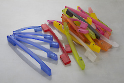 Мебельная ручка Poliplast РП-19/128 прозрачная оранжевая