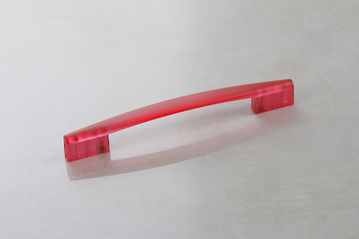 Мебельная ручка Poliplast РП-19/128 прозрачный красный