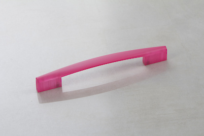 Мебельная ручка Poliplast РП-19/128 прозрачный розовый