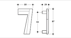 Мебельная ручка Poliplast в виде цифры 