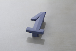 Мебельная ручка Poliplast в виде цифры 