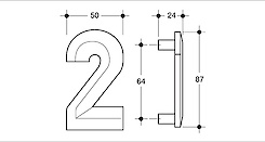 Мебельная ручка Poliplast в виде цифры 