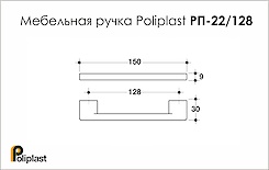 Мебельная ручка Poliplast полипласт РП-22/128 матовая фиолетовая