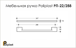 Мебельная ручка Poliplast полипласт РП-22/288 матовая голубая