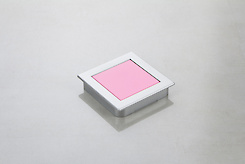 Меблева врізна ручка Poliplast РП-23/64 з матовою рожевою вставкою