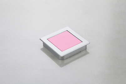 Меблева врізна ручка Poliplast РП-23/64 з матовою рожевою вставкою