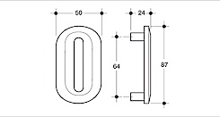 Мебельная ручка в виде цифры 
