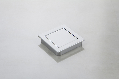 Мебельная врезная ручка Poliplast РП-23/64 алюминий с алюминиевой вставкой