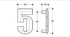 Мебельная ручка Poliplast в виде цифры 