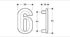 Мебельная ручка Poliplast в виде цифры  