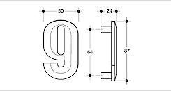 Мебельная ручка Poliplast в виде цифры 