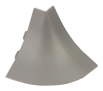 Отб-ка пластм H=14 уголок наруж. сер.