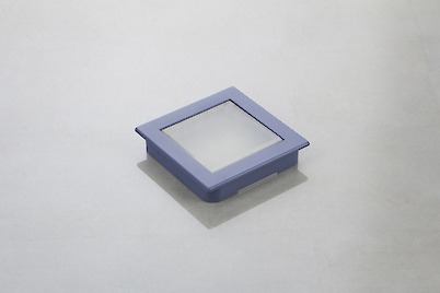 Меблева врізна ручка Poliplast РП-23/64 матовий синій з прозорою вставкою