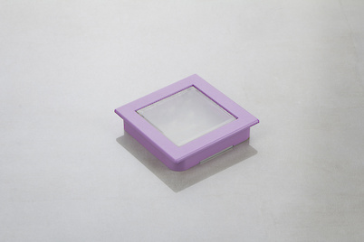 Меблева врізна ручка Poliplast РП-23/64 матовий фіолетовий з прозорою вставкою