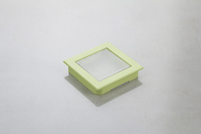 Меблева врізна ручка Poliplast РП-23/64 матовий світло-зелений з прозорою вставкою