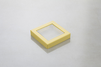 Меблева ручка Poliplast РП-29 матовий жовтий з прозорою вставкою