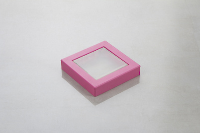 Меблева ручка Poliplast РП-29 матовий рожевий з прозорою вставкою