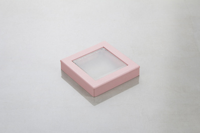 Меблева ручка Poliplast РП-29 матовий світло-рожевий з прозорою вставкою