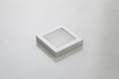 Меблева ручка Poliplast РП-29 алюміній з прозорою вставкою