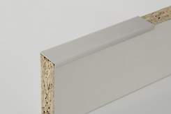 Планка торцева асиметрична алюмінієва для плити 18 мм L = 5500мм срібло BRUSH (С181)