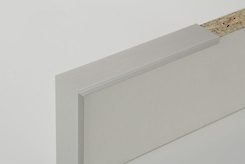 Планка торцева асиметрична алюмінієва для плити 18 мм L = 5500мм срібло BRUSH (С181)