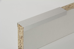 Планка торцева асиметрична алюмінієва для плити 18 мм L = 5500мм срібло BRUSH (С181)