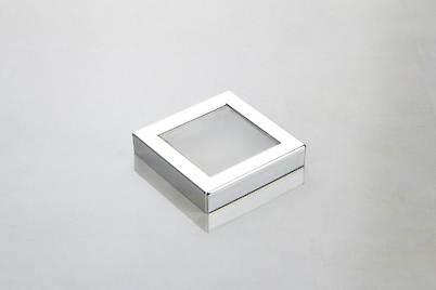 Меблева ручка Poliplast РП-29 хром з прозорою вставкою