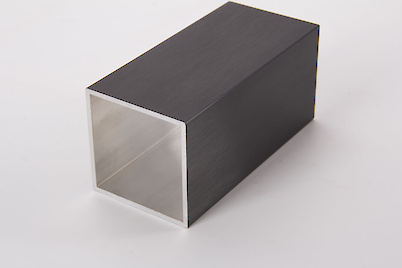 Труба квадратная алюминиевая анодированная 45x45x2мм L=5950 мм черный Brush для мебельных конструкций